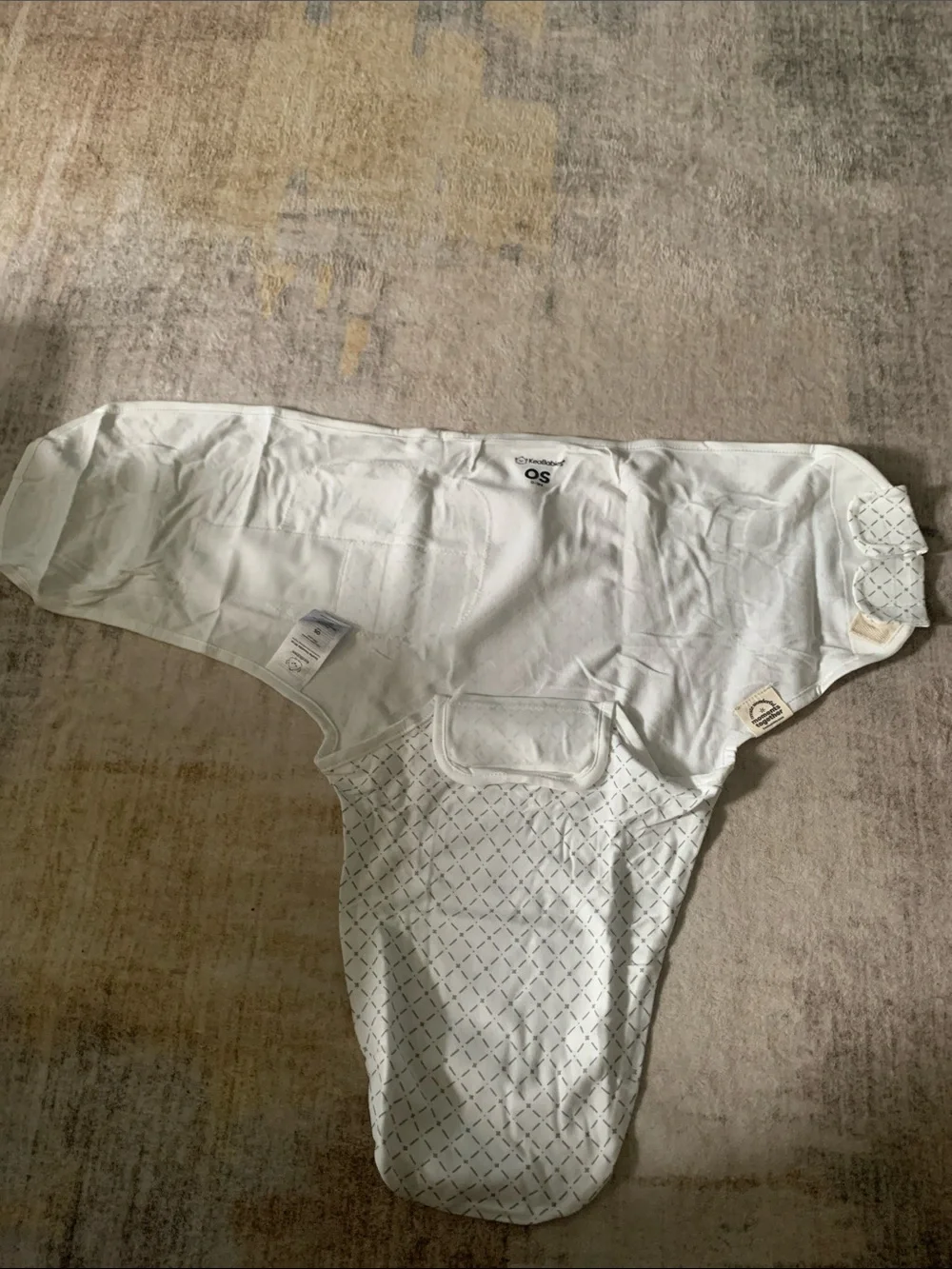 NIB KeaBabies Soothe Swaddle Wraps - White & Gray Set 3pk